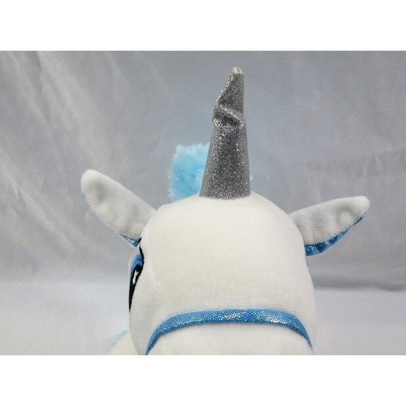 Cuddle & Friends Smile Unicorn Soft Plush Animal Blue Mane Sparkle Hooves  14" - Picture 5 of 11